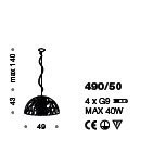 Подвесной светильник IDL Weave 490/50 pure steel