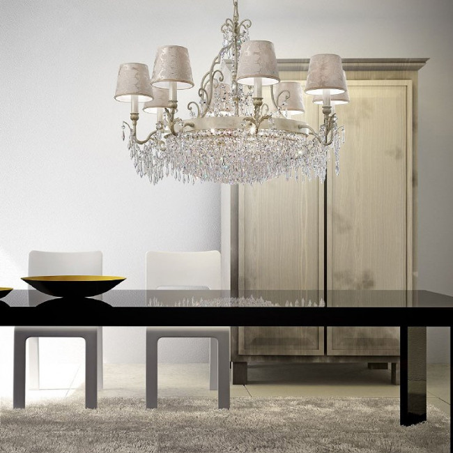 Люстра Masiero Glasse 8+4 V13 / DAM/14/IV Cut crystal Люстра Masiero Glasse 8+4 V13 / DAM/14/IV Cut crystal