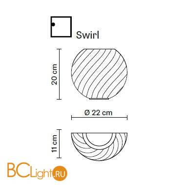 Настенный светильник Fabbian Swirl D82 D98 00 Настенный светильник Fabbian Swirl D82 D98 00