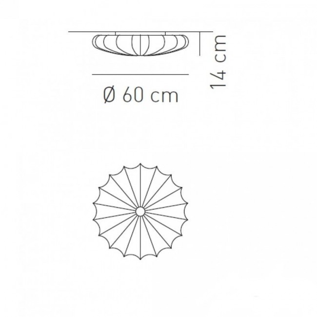 Настенно-потолочный светильник Axo Light Muse PL MUSE 60 FU PLMUSE60FUXXE27 Настенно-потолочный светильник Axo Light Muse PL MUSE 60 FU PLMUSE60FUXXE27