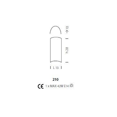 Настенно-потолочный светильник Sylcom Orseolo 210 B ORO.SAB