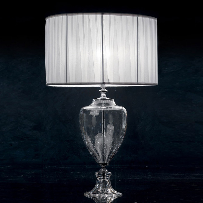 Настольная лампа Euroluce Pluton LP1 silver Transparent Настольная лампа Euroluce Pluton LP1 silver Transparent