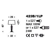 Настольная лампа IDL Bamboo 423B/1LP 24kt gold plated / Murano Glass with chrome plated band / lamé gold Настольная лампа IDL Bamboo 423B/1LP 24kt gold plated / Murano Glass with chrome plated band / lamé gold