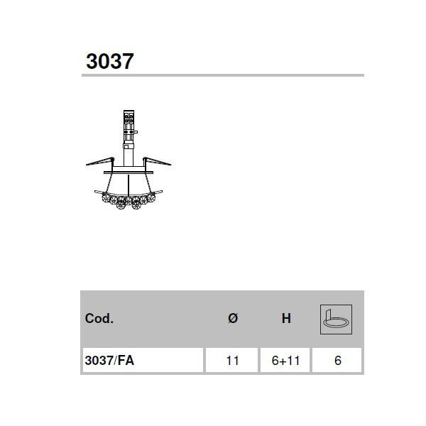 Встраиваемый светильник Italamp 3037/FA Transp. / C Встраиваемый светильник Italamp 3037/FA Transp. / C