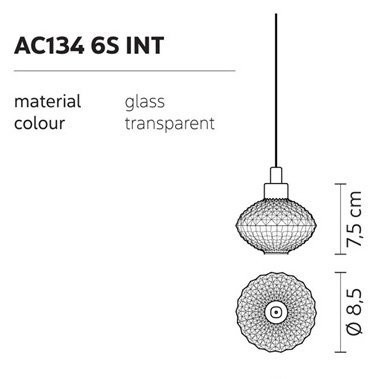 Стеклянный подвесной элемент Karman Ceraunavolta AC134 6S INT Стеклянный подвесной элемент Karman Ceraunavolta AC134 6S INT