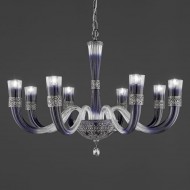 Люстра Euroluce Dea L8 nichel Blu