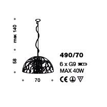 Подвесной светильник IDL Weave 490/70 light gold