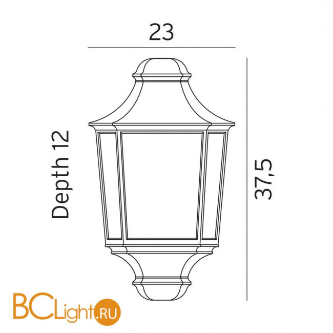 Уличный настенный светильник Norlys Glasgow 730B Уличный настенный светильник Norlys Glasgow 730B