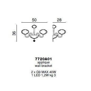Бра Beby Group Gloss 7720A01 Light gold Corallo Бра Beby Group Gloss 7720A01 Light gold Corallo
