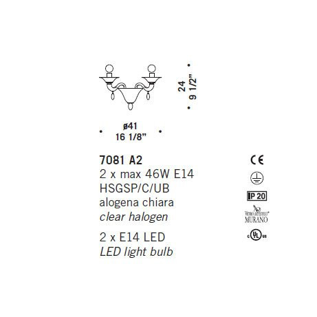 Бра De Majo 7081 A2 070810A20 Бра De Majo 7081 A2 070810A20