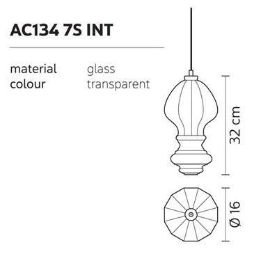 Стеклянный подвесной элемент Karman Ceraunavolta AC134 7S INT Стеклянный подвесной элемент Karman Ceraunavolta AC134 7S INT