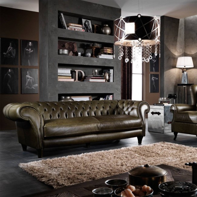 Подвесной светильник Masca Vision 1877/4 Argento patinato / Brown leather Подвесной светильник Masca Vision 1877/4 Argento patinato / Brown leather