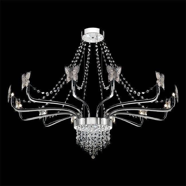 Потолочная люстра Beby Butterfly 0190B01 Chrome SW Silver Night