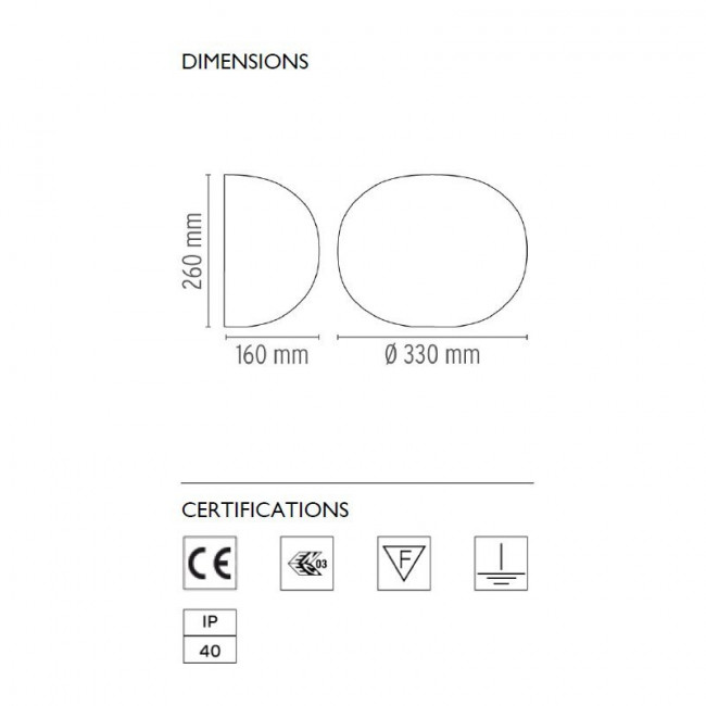 Настенный светильник Flos Glo-Ball W F3022000 Настенный светильник Flos Glo-Ball W F3022000