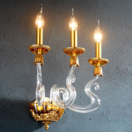 Бра Euroluce Barocco A3 gold Amber