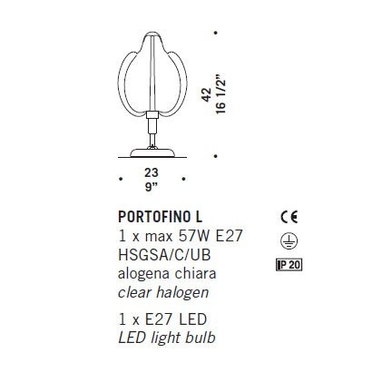 Настольная лампа De Majo PORTOFINO L 0PORT0LC0 Настольная лампа De Majo PORTOFINO L 0PORT0LC0