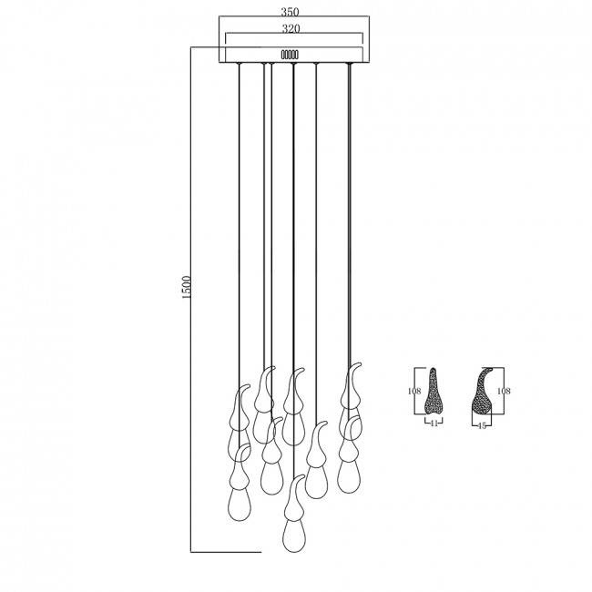 Подвесной светильник DeLight Collection seed OMG07287-9 gold Подвесной светильник DeLight Collection seed OMG07287-9 gold