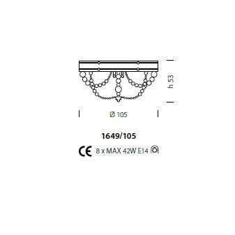 Потолочный светильник Sylcom Impero 1649/105 B FU Потолочный светильник Sylcom Impero 1649/105 B FU