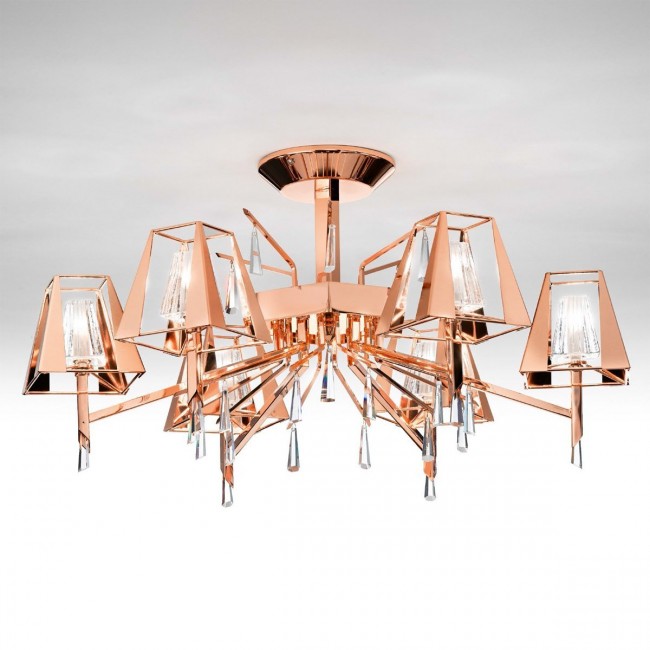 Потолочная люстра IDL Prestige 532/6PF copper Потолочная люстра IDL Prestige 532/6PF copper