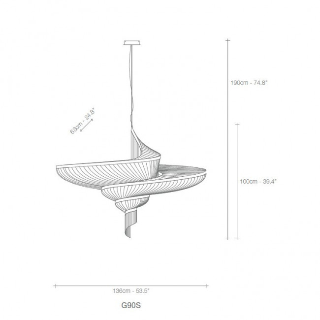 Подвесной светильник Terzani Epoque G90S E7 C8