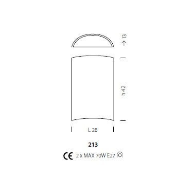 Настенно-потолочный светильник Sylcom Orseolo 213 D GR.A