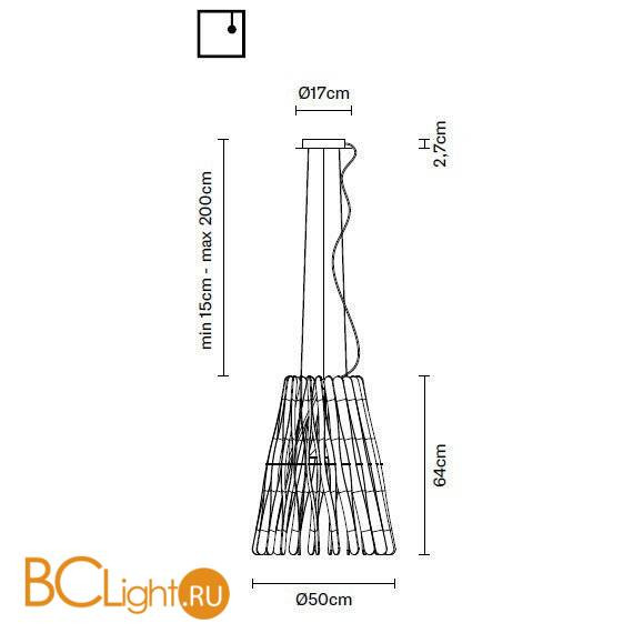 Подвесной светильник Fabbian Stick F23 A08 69