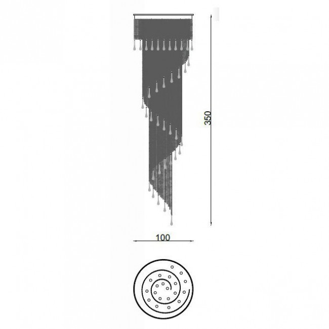 Потолочный светильник IlParalume MARINA 5530 2017/BR/SV