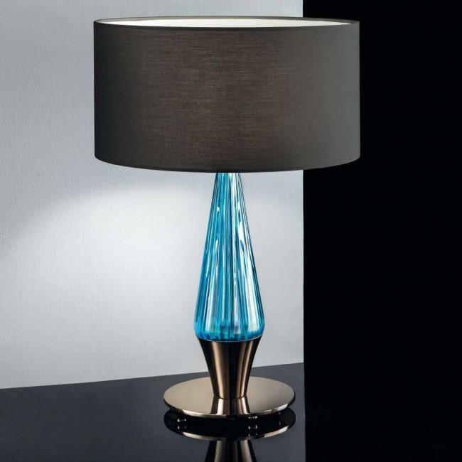 Настольная лампа Euroluce Argo LG1 nickel Aquamarine Настольная лампа Euroluce Argo LG1 nickel Aquamarine