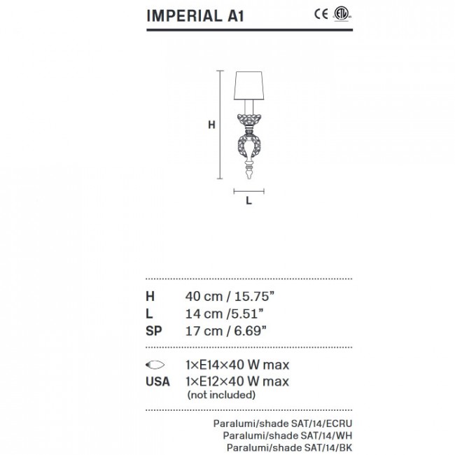 Бра Masiero Imperial A1 G03 Бра Masiero Imperial A1 G03