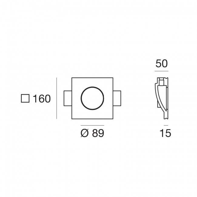 Встраиваемый светильник Linea Light Gypsum 60813N00 Встраиваемый светильник Linea Light Gypsum 60813N00