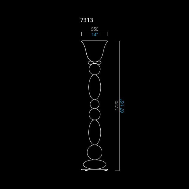 Торшер Barovier&Toso Perseus 7313/WP
