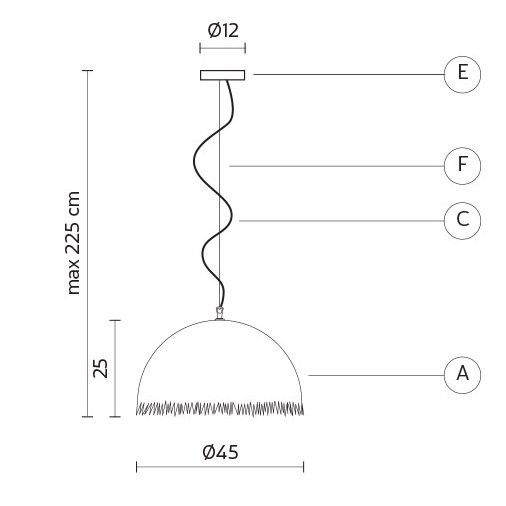 Подвесной светильник Karman Plancton SE648/1PB Подвесной светильник Karman Plancton SE648/1PB