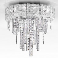 Потолочный светильник IDL Crystalline 493/10PF chrome / transparent glass Потолочный светильник IDL Crystalline 493/10PF chrome / transparent glass