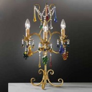 Настольная лампа Beby Group Fruit 101/3L Gold Paint multi murano Настольная лампа Beby Group Fruit 101/3L Gold Paint multi murano