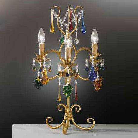 Настольная лампа Beby Group Fruit 101/3L Gold Paint multi murano Настольная лампа Beby Group Fruit 101/3L Gold Paint multi murano