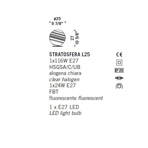 Настольная лампа De Majo STRATOSFERA L25 0STRA0L25 Настольная лампа De Majo STRATOSFERA L25 0STRA0L25