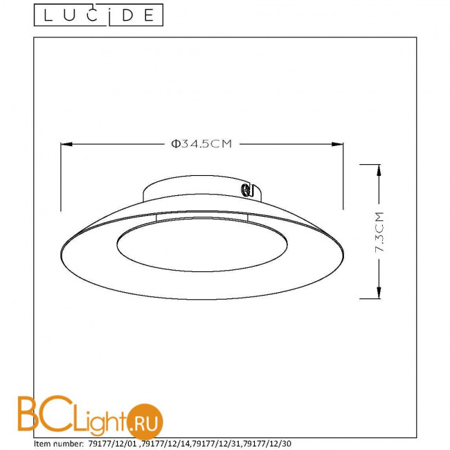 Потолочный светильник Lucide Foskal 79177/12/30