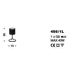 Настольная лампа IDL Capitonne 486/1L pure steel Настольная лампа IDL Capitonne 486/1L pure steel