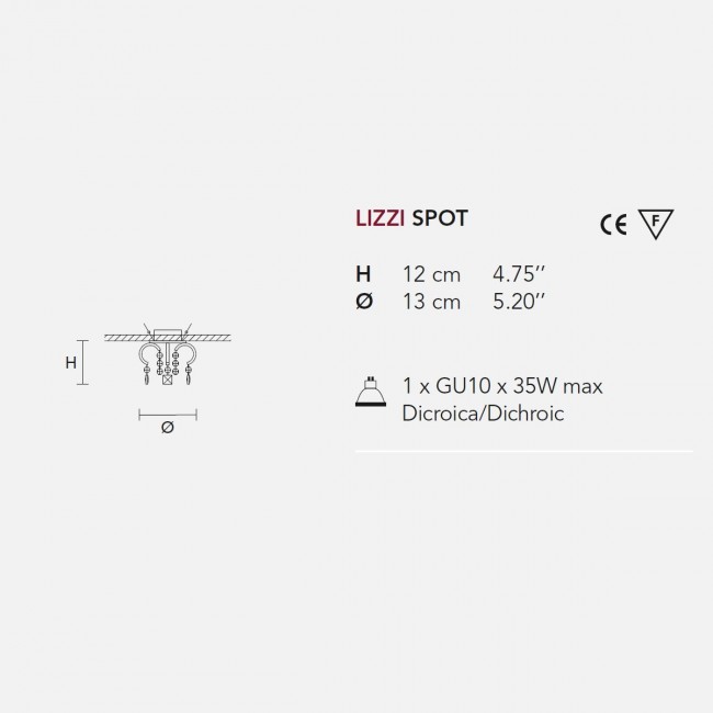 Встраиваемый светильник Masiero Lizzi SPOT V13 Встраиваемый светильник Masiero Lizzi SPOT V13