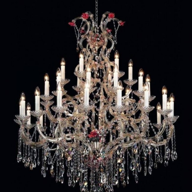 Люстра Beby Queen of Roses 9000B18 Light gold Swarovski Almond