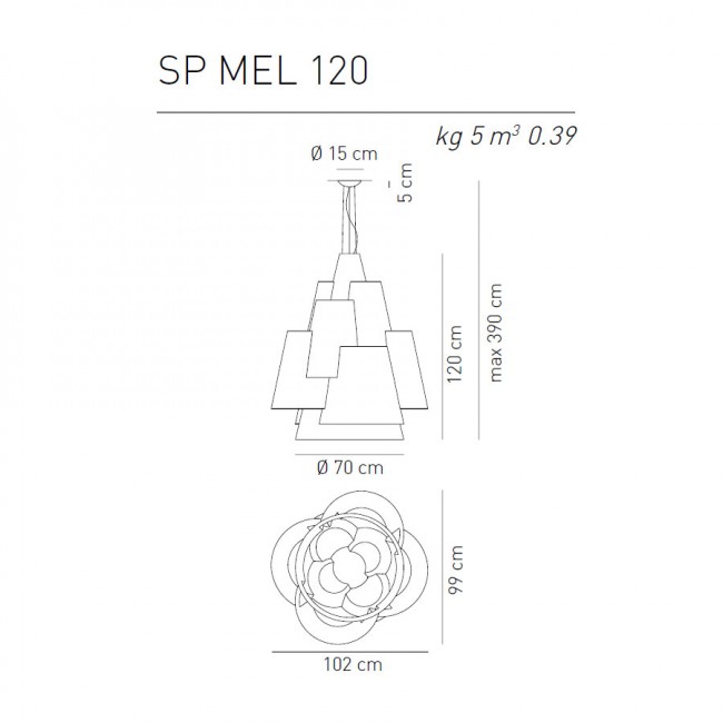 Подвесной светильник Axo Light Melting Pot SP MEL 120 FC Подвесной светильник Axo Light Melting Pot SP MEL 120 FC