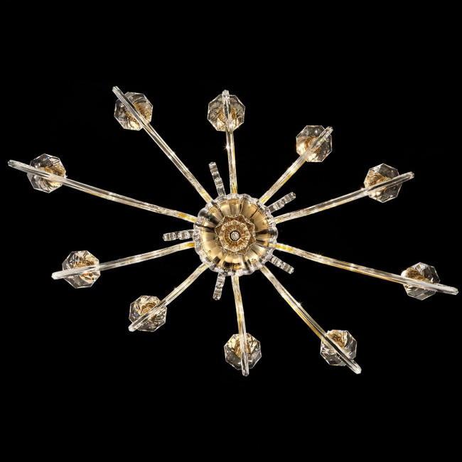 Люстра Euroluce Alicante Ellipse L10 90 gold Clear Люстра Euroluce Alicante Ellipse L10 90 gold Clear