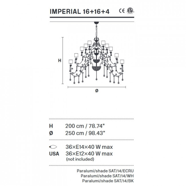 Люстра Masiero Imperial 16+16+4 G08 Cut Люстра Masiero Imperial 16+16+4 G08 Cut