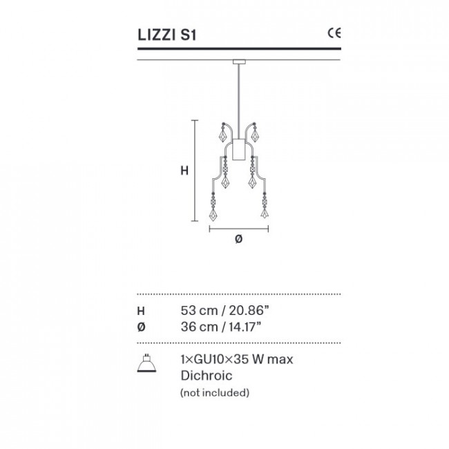 Подвесной светильник Masiero Lizzi S1 V13