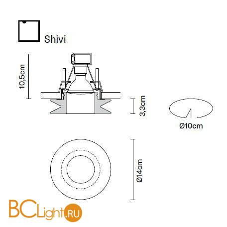 Встраиваемый спот (точечный светильник) Fabbian Shivi D27 F31 00 Встраиваемый спот (точечный светильник) Fabbian Shivi D27 F31 00