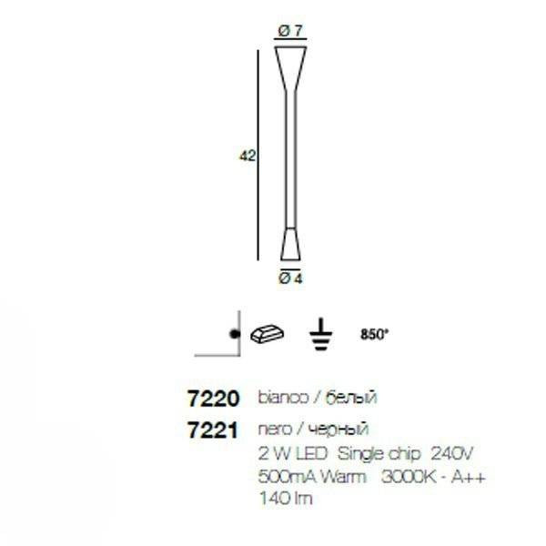 Настенный светильник Linea Light Snake 7220 Настенный светильник Linea Light Snake 7220