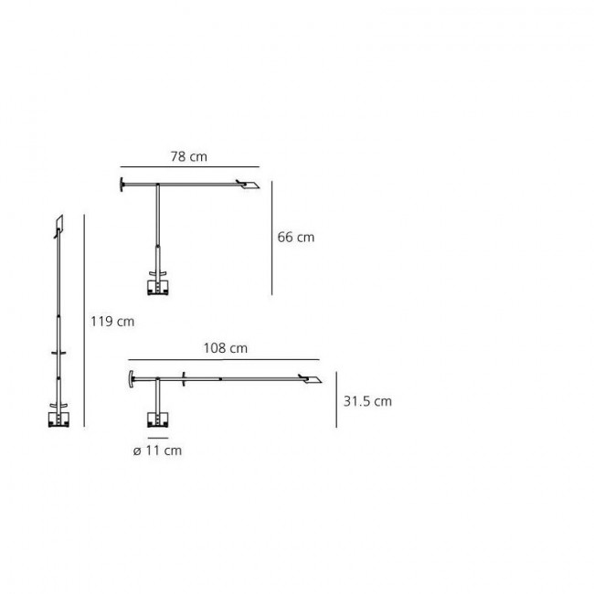 Настольная лампа Artemide Tizio A0092W10 Настольная лампа Artemide Tizio A0092W10