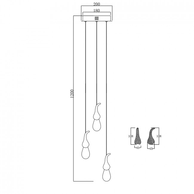 Подвесной светильник DeLight Collection seed OMG07287-3 gold Подвесной светильник DeLight Collection seed OMG07287-3 gold