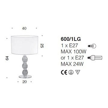 Настольная лампа IDL Charme 600/1LG black nickel with transparent Murano glass / ivory chinette Настольная лампа IDL Charme 600/1LG black nickel with transparent Murano glass / ivory chinette