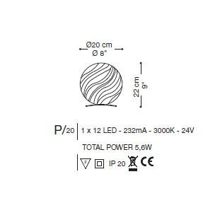 Настольная лампа La Murrina Ganimede P LED 20 DD-3S Настольная лампа La Murrina Ganimede P LED 20 DD-3S